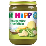 Органическое овощное пюре со шпинатом и картофелем, 190 г, Hipp