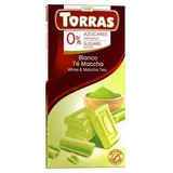 Білий шоколад з чаєм мача, 75 г, Torras