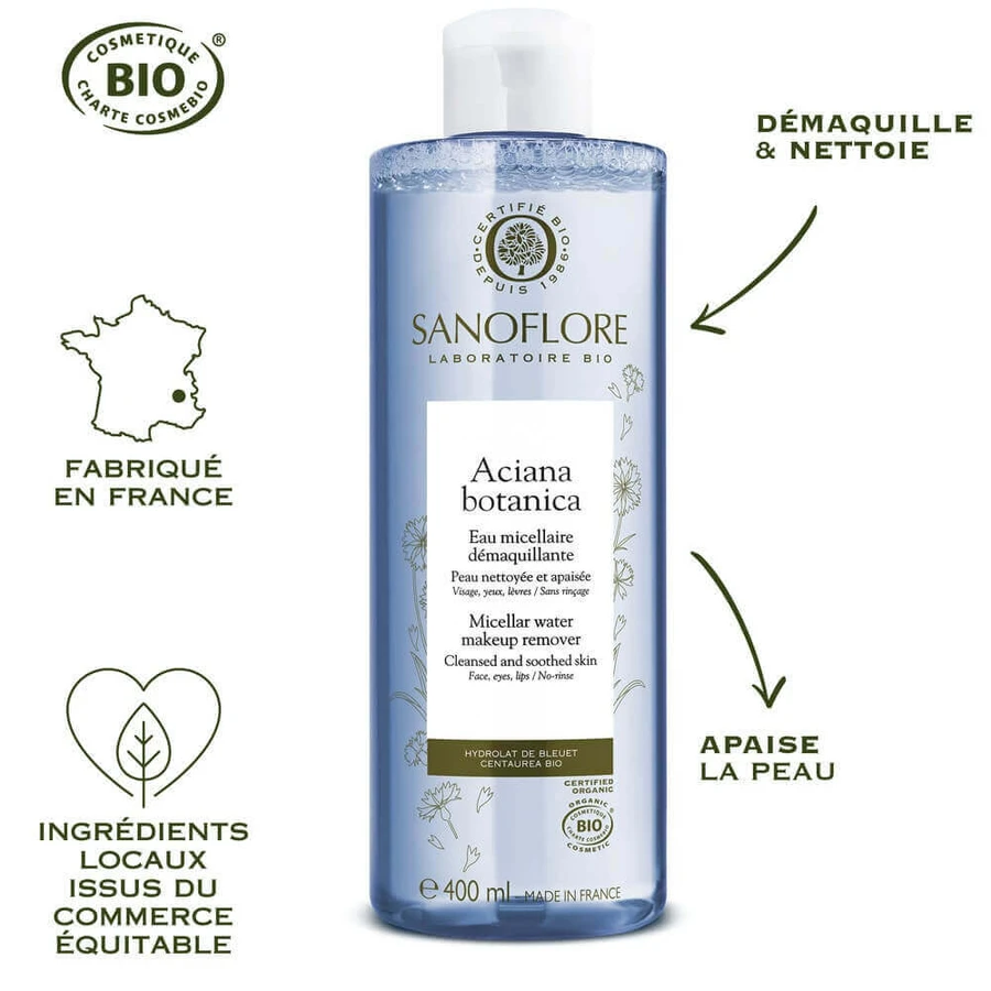Sanoflore Aciana Botanica Organic мицеллярная очищающая вода 400 мл: цены и характеристики