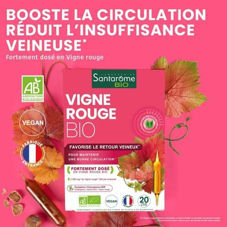 Santarome Vigne Rouge Способствует венозному возврату Био 20 ампул 10 мл: цены и характеристики