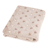 BabyMatex, Одеяло из микрофибры Milly, 75 см x 100 см, бежевое со звездами