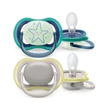 Avent Ultra Air Симметричная пустышка Ночь 6-18 месяцев X2