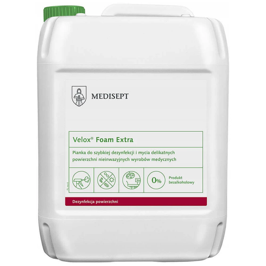 Medisept Velox Foam Extra, пена для очистки и дезинфекции поверхностей, 5 л: цены и характеристики