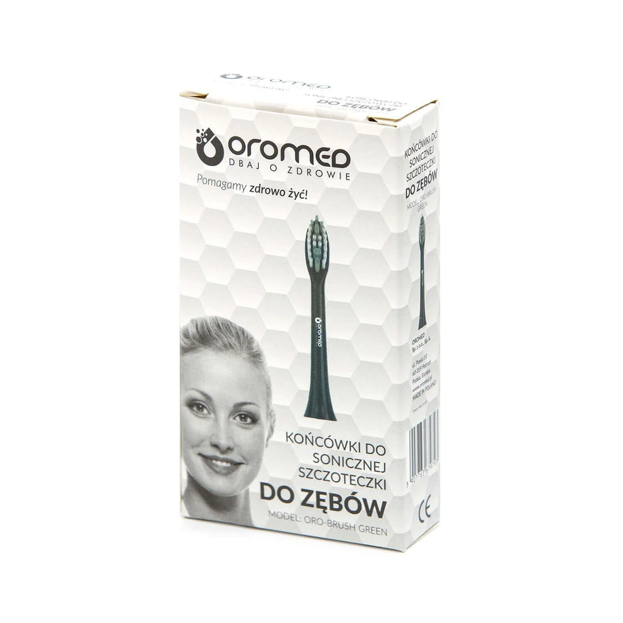 Oromed Oro-Brush, сменные насадки для звуковой зубной щетки Green, 2 шт.: цены и характеристики