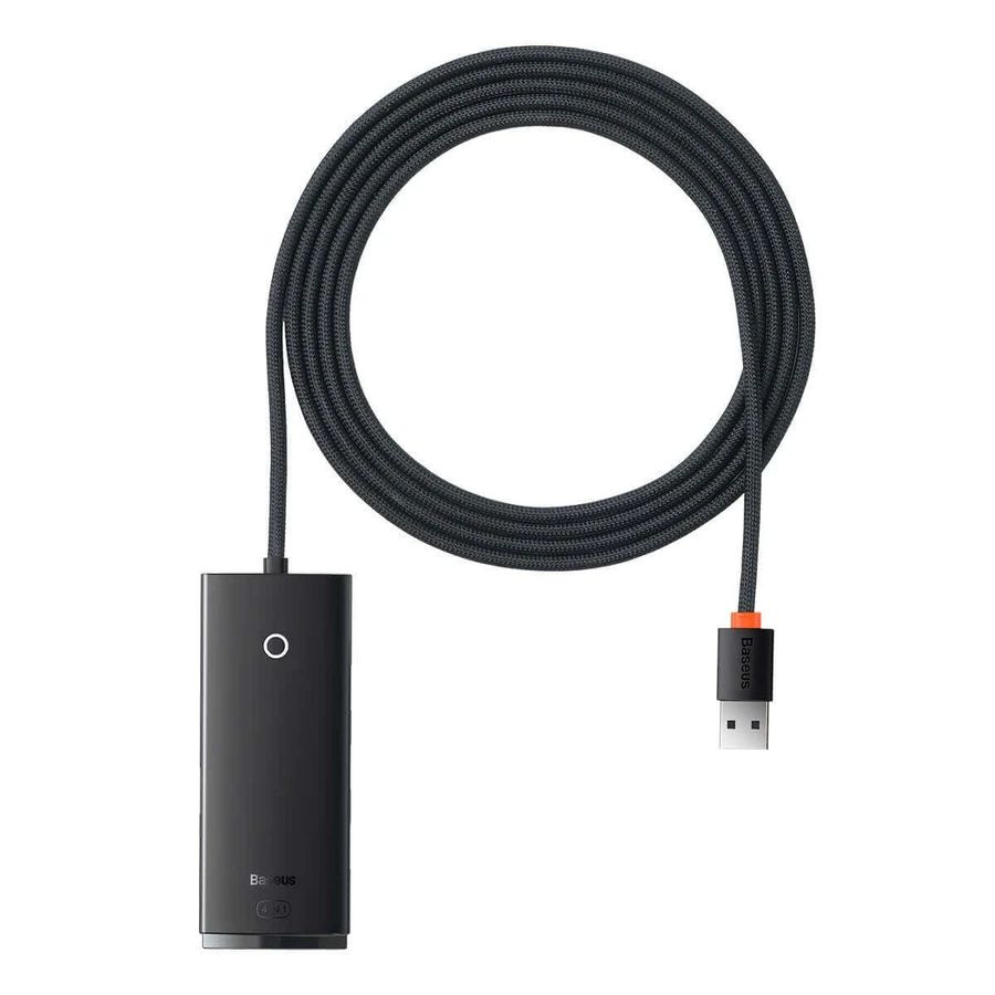 Baseus Lite Series 4-Port HUB (USB-A to 4xUSB-A 3.0) 2m black (WKQX030201): цены и характеристики