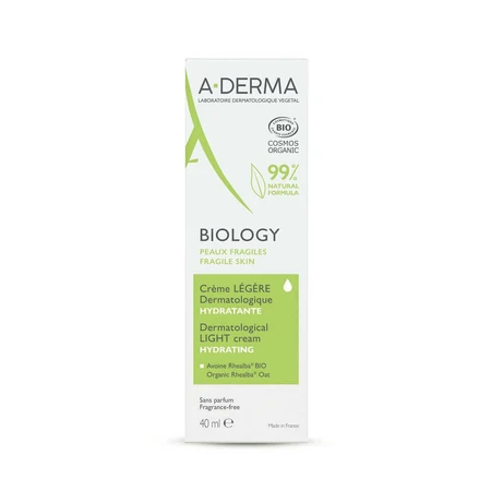 A-Derma Biology Органічний легкий дерматологічний зволожуючий крем 40 мл: ціни та характеристики