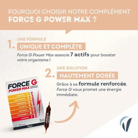 Vitavea Santé Force G Power Max Instant Energy 20 флаконів: ціни та характеристики