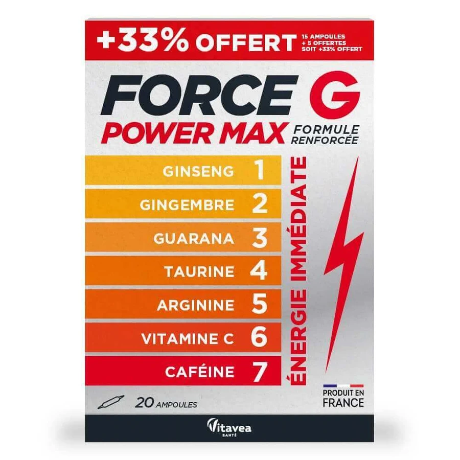 Vitavea Santé Force G Power Max Instant Energy 20 флаконів: ціни та характеристики