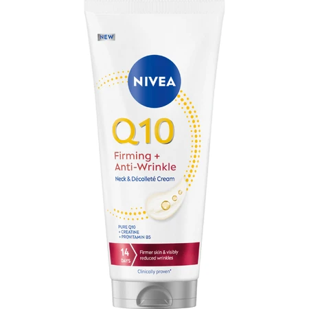 Nivea Q10, зміцнюючий крем проти зморшок для шиї та декольте, 200 мл: ціни та характеристики