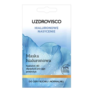 Uzdrovisco Hyaluronic Saturation, гіалуронова маска для сухої та нормальної шкіри, 2 x 5 мл