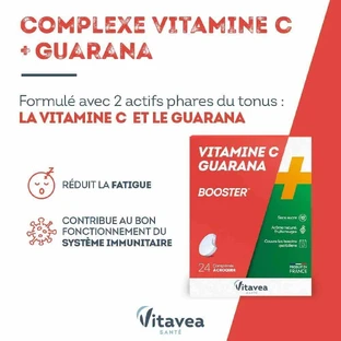 Vitavea Santé Вітаміни С + Гуарана Бустер 24 жувальні таблетки