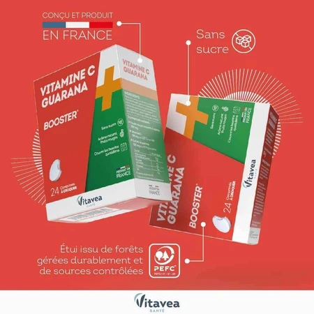 Vitavea Santé Вітаміни С + Гуарана Бустер 24 жувальні таблетки: ціни та характеристики