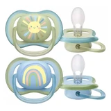 Avent Ultra Air Симметричные силиконовые пустышки с рисунком 0-6 месяцев x2