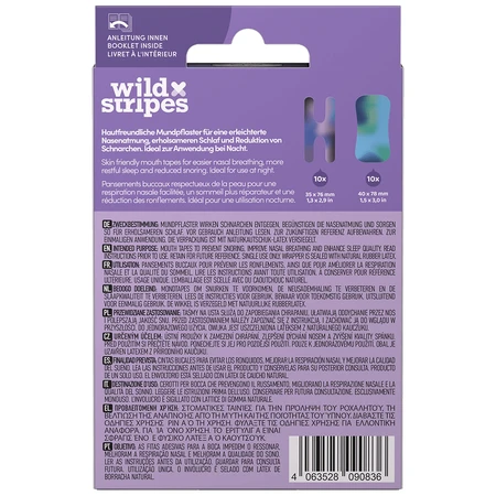 Пластир для рота Wild Stripes Sunset, пластир проти хропіння, 20 шт.: ціни та характеристики