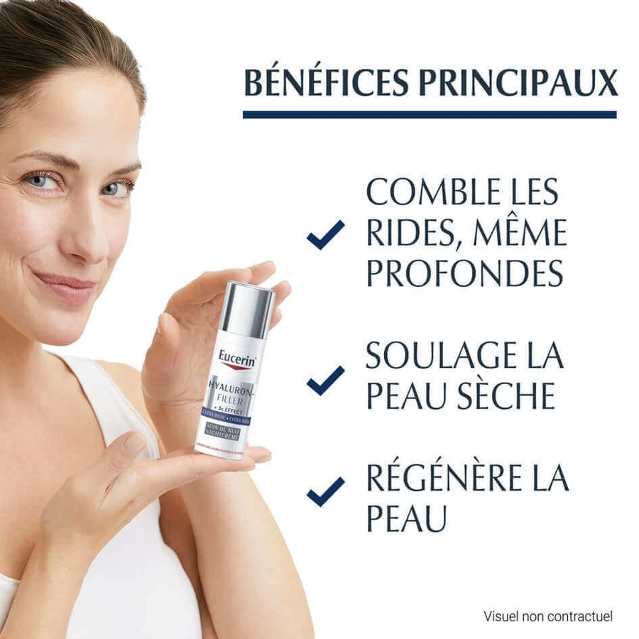 Eucerin Hyaluron-Filler Extra Riche Нічний догляд з насиченою текстурою 50 мл: ціни та характеристики