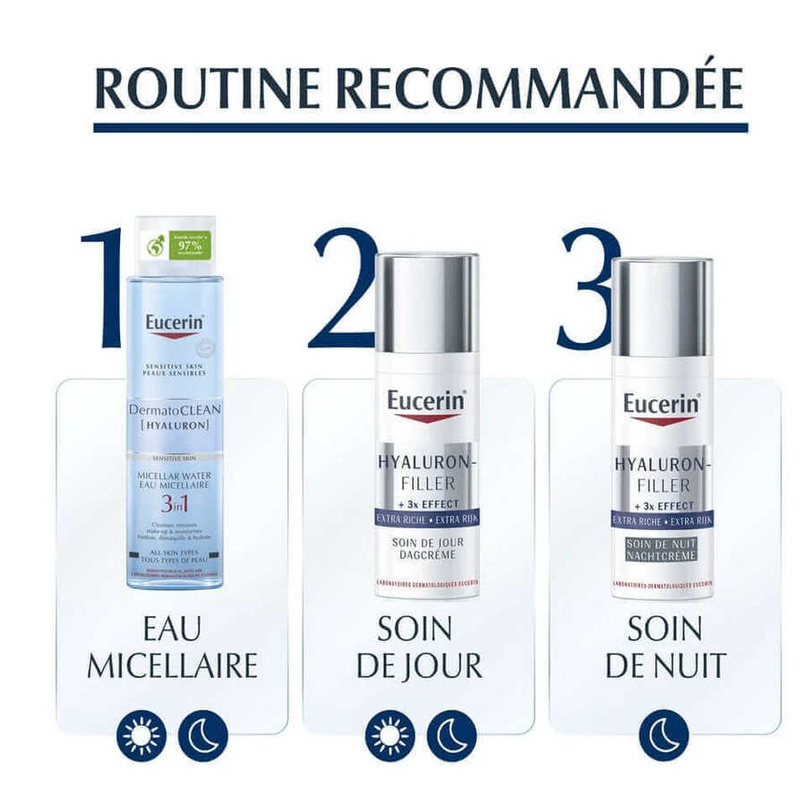 Eucerin Hyaluron-Filler Extra Riche Нічний догляд з насиченою текстурою 50 мл: ціни та характеристики