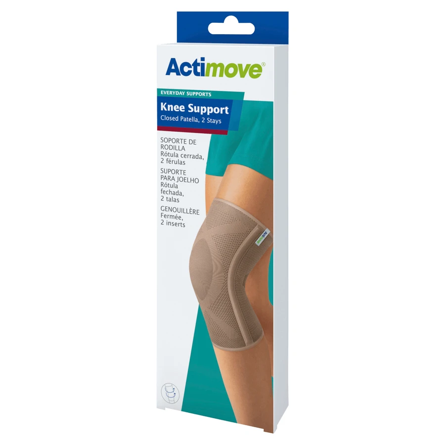 Actimove Everyday Supports, стабилизирующий бандаж для колена, со встроенным наколенником и 2 китовыми костями, бежевый, размер M: цены и характеристики