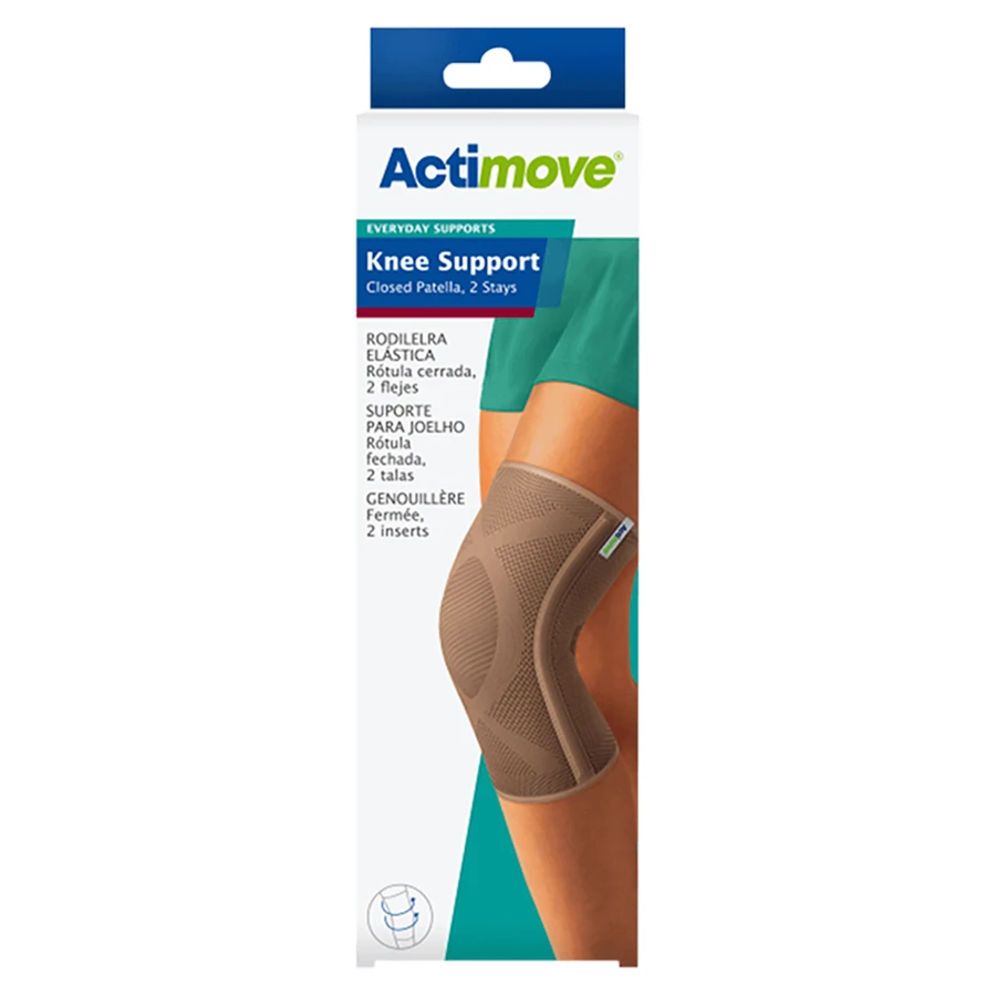 Actimove Everyday Supports, стабилизирующий бандаж для колена, со встроенным наколенником и 2 китовыми костями, бежевый, размер M: цены и характеристики