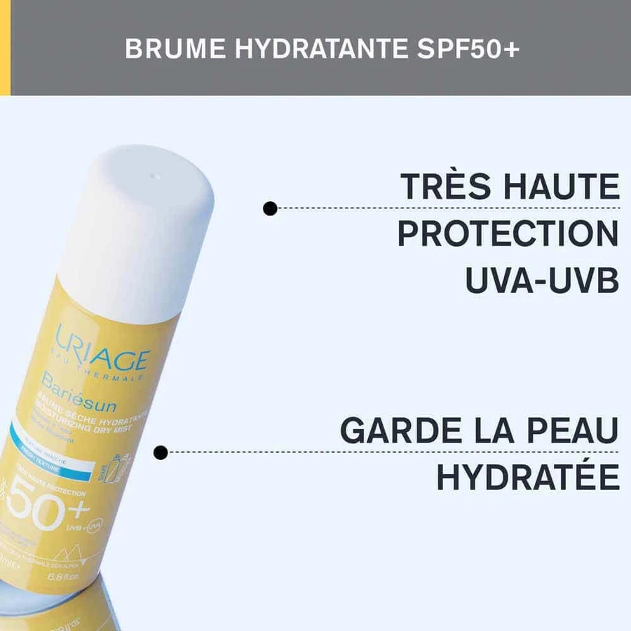 Сухий спрей Uriage Bariésun Spf50+ для чутливої шкіри 200 мл Uriage Bariésun Spf50+ Сухий спрей для чутливої шкіри 200 мл: ціни та характеристики