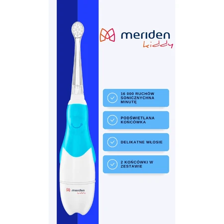 Meriden Kiddy, звуковая зубная щетка для детей, голубая, 0-4 года, 1 шт.: цены и характеристики