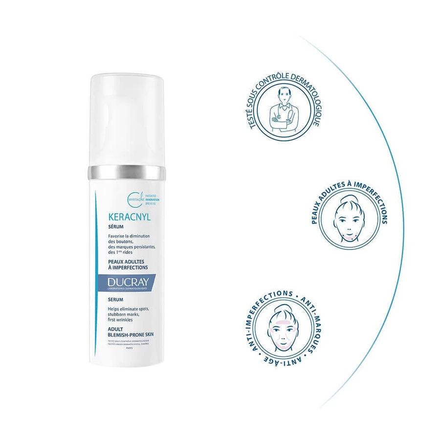 Ducray Keracnyl Serum Взрослая кожа с несовершенствами 30 мл: цены и характеристики