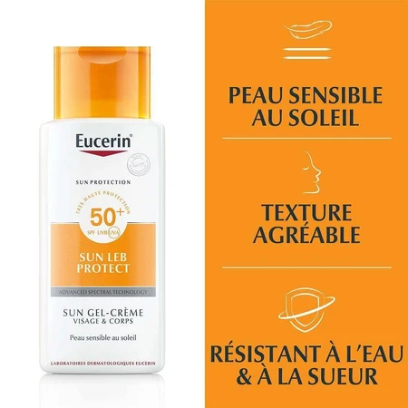 Eucerin Сонцезахисний крем-гель Spf50 Leb Protect Face and Body 150мл: ціни та характеристики