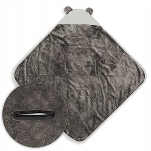 Babymatex, ковдра з мікрофібри з капюшоном для переноски Koala Muslin, 95 см x 95 см, чорна