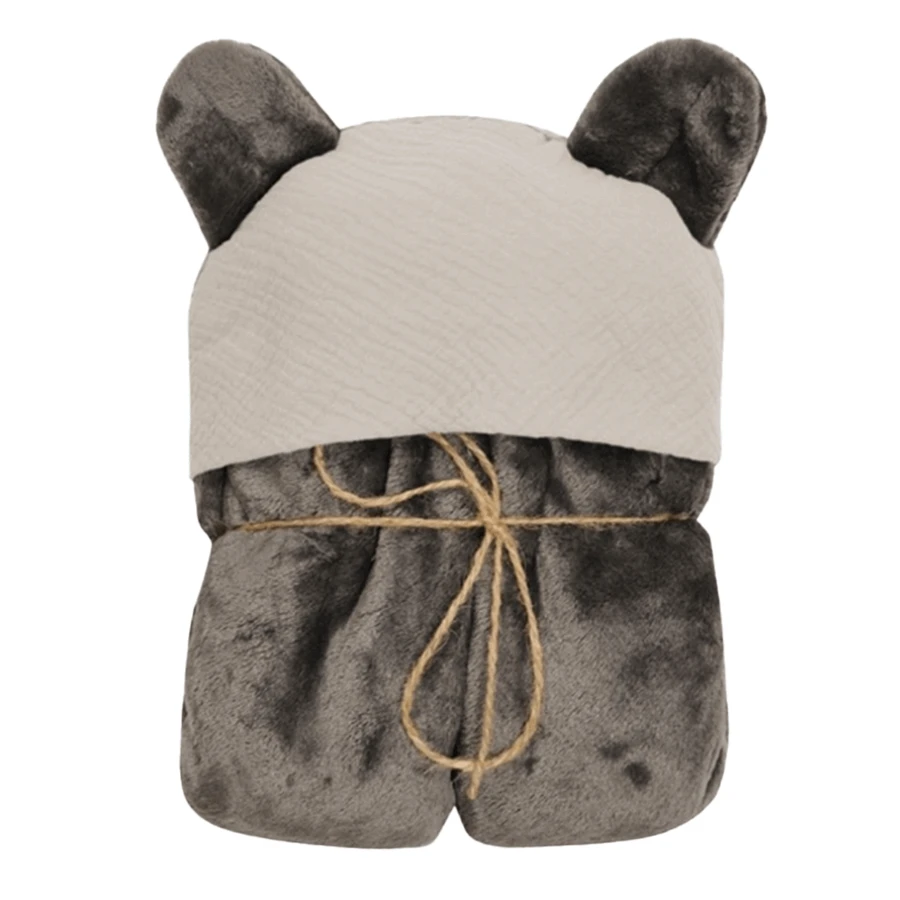 Babymatex, ковдра з мікрофібри з капюшоном для переноски Koala Muslin, 95 см x 95 см, чорна: ціни та характеристики