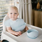 BabyOno, силіконовий нагрудник з регульованою застібкою, синій, від 6 місяців, 1 шт.: ціни та характеристики