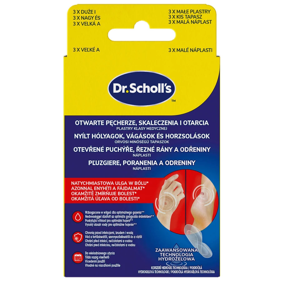 Dr. Scholl's, пластыри для открытых волдырей, порезов и ран, 6 шт.: цены и характеристики