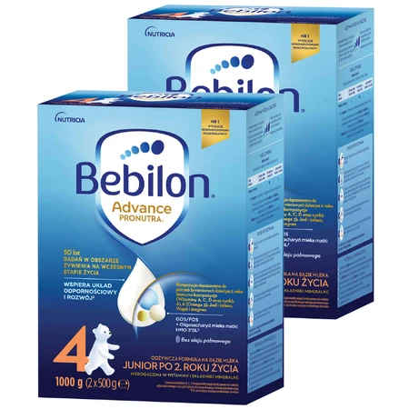 Набір Bebilon Advance Pronutra 4 Junior, поживна молочна суміш, після 2 років, 2 х 1000 г: ціни та характеристики