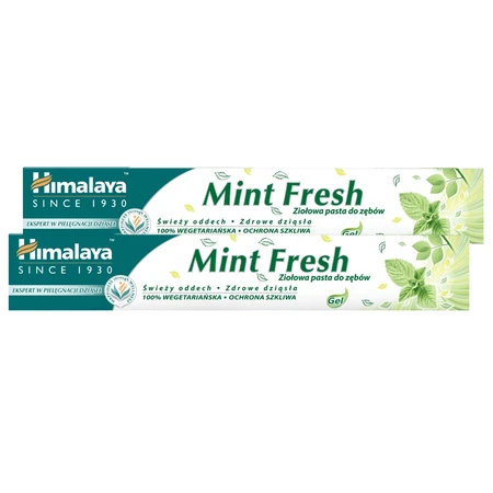 Набор Himalaya Mint Fresh, травяная гелевая зубная паста, освежающая дыхание, 2 x 75 мл: цены и характеристики