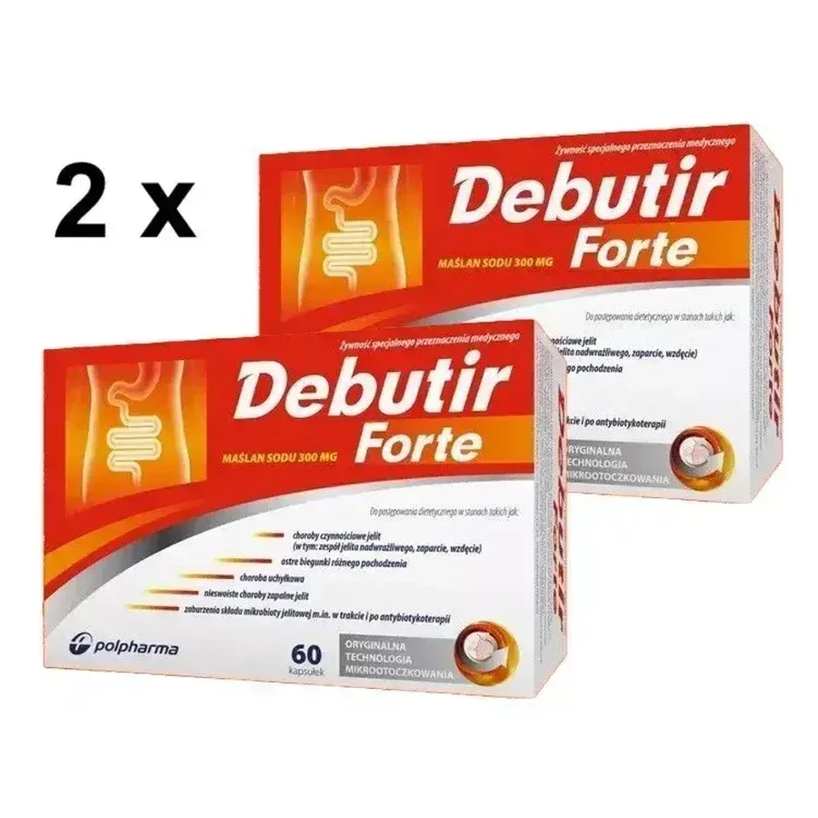 Дебутир Форте Polpharma Debutir Forte, 2х60 капсул: цены и характеристики