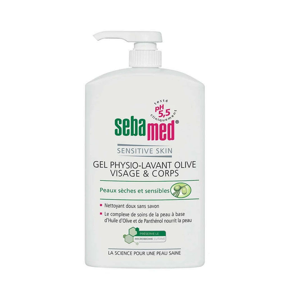 Sebamed Оливковий фізіо очищуючий гель для обличчя та тіла для сухої та чутливої шкіри 1 л: ціни та характеристики