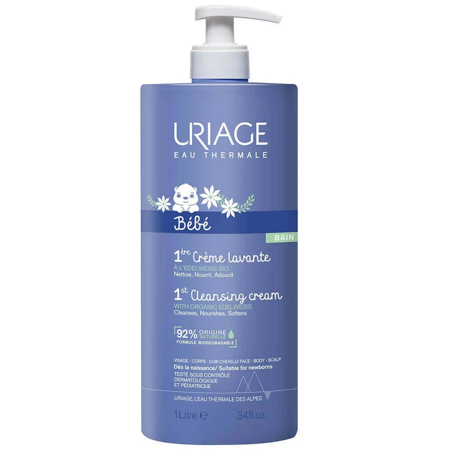 Uriage Baby 1st Cleansing Cream For Face, Body And Scalp Uriage Bebe 1l: цены и характеристики