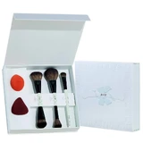 Подарунковий набір інструментів для макіяжу для подорожей Jessup Ultimate Travel Makeup Tool Набір пензликів для макіяжу 3 штуки + спонж для макіяжу 2 штуки T510