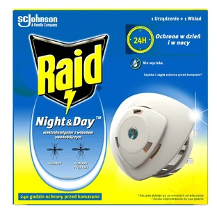 Raid Night & Day, инсектицидный электрофумигатор со сменным картриджем