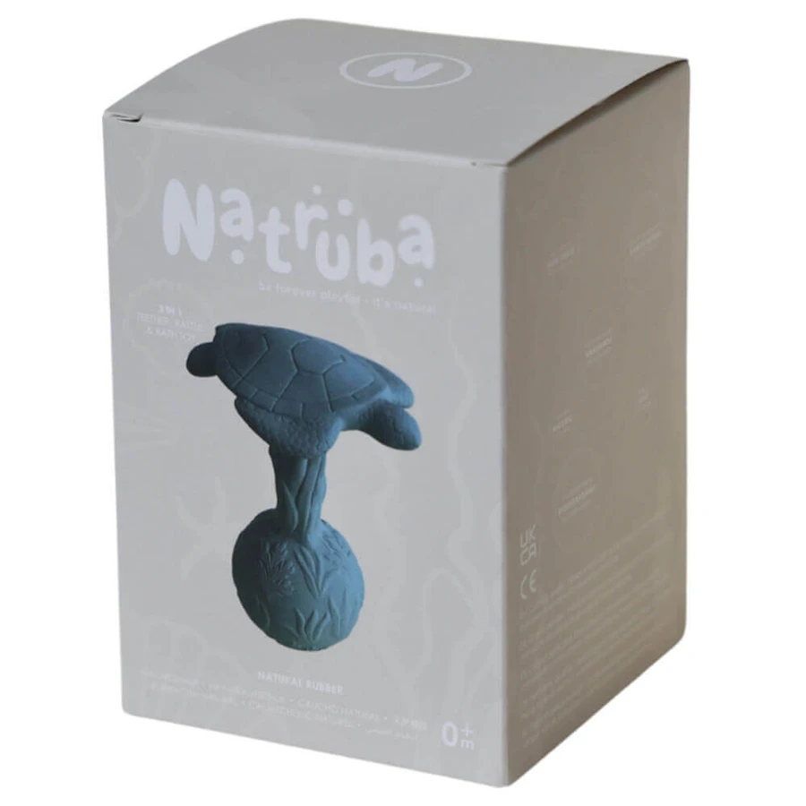 Natruba, прорізувач з натурального каучуку з брязкальцем, черепашка, від народження, 1 шт.: ціни та характеристики