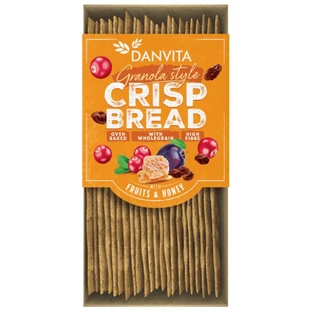 Хрусткий хліб з ягодами та медом Гранола, 130 г, Danvita