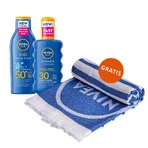 Nivea Sun Kids Protect & Care 5in1 Set, Детский солнцезащитный лосьон, SPF 50+, 200 мл + , Увлажняющий солнцезащитный спрей, SPF 30, 200 мл + пляжное полотенце бесплатно: цены и характеристики
