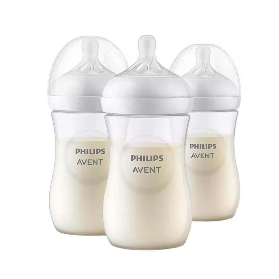 Пляшечка Avent Natural Response від 1 місяця і старше 3х260мл: ціни та характеристики