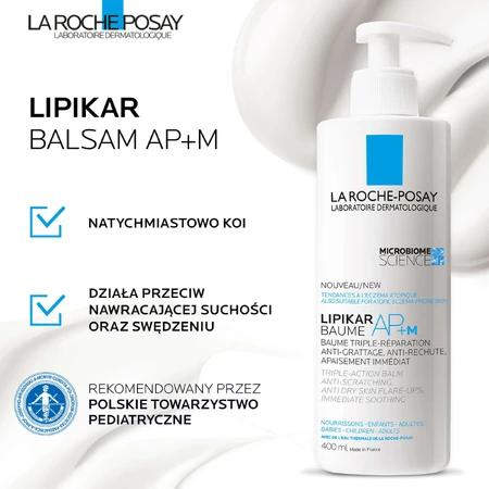 Набір La Roche-Posay Lipikar Baume AP+M, лосьйон для тіла, 400 мл + Syndet AP+, крем для вмивання від народження, 400 мл: ціни та характеристики