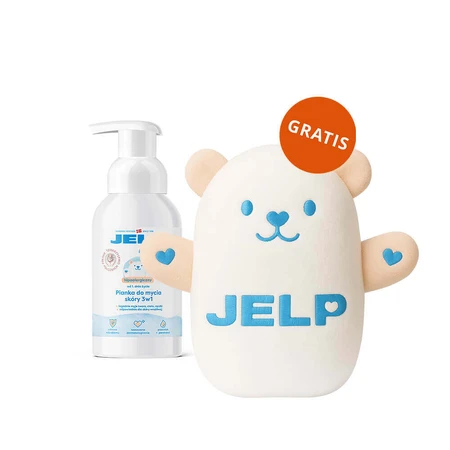 Jelp Baby 0+, гіпоалергенна пінка для вмивання 3в1, з першого дня, 250 мл + ведмедик у подарунок: ціни та характеристики