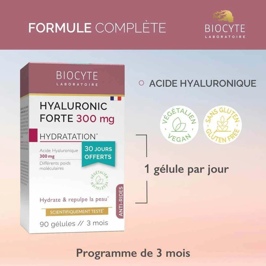 Biocyte Anti-wrinkle Hyaluronic Forte 300mg Антивозрастные капсулы 3x30: цены и характеристики