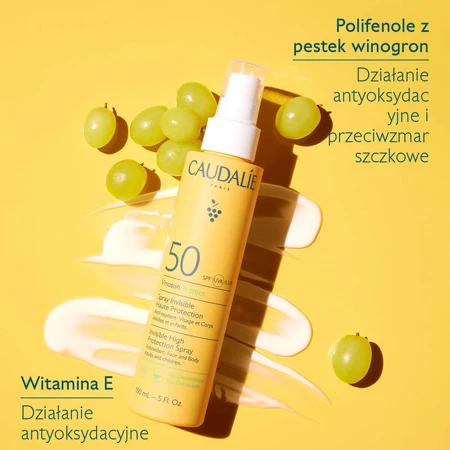Caudalie Vinosun Protect, спрей для инвизибила с защитой от нелепостей, SPF 50, 150 мл + крем для инвизибила, ușoară, с защитой от нелепостей, SPF 50+, 20 мл бесплатно: цены и характеристики