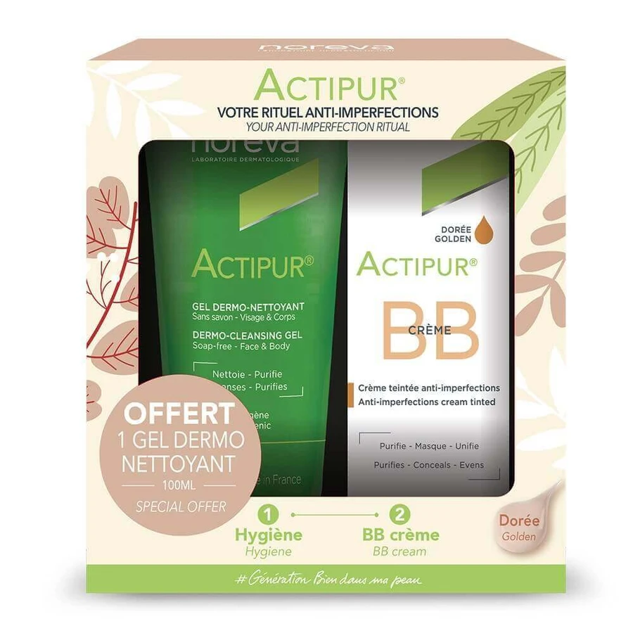 Noreva Actipur Golden BB крем 30мл та піноутворюючий гель 100мл Набір 130 мл: ціни та характеристики