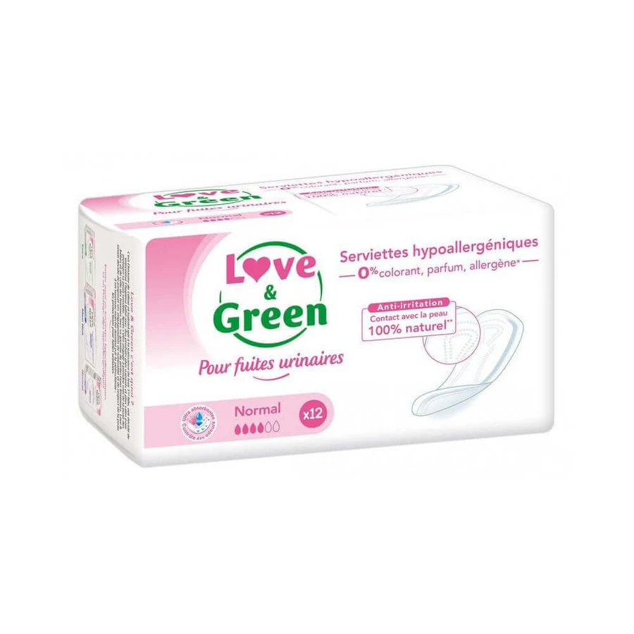 Love&Green Слабость мочевого пузыря 12 полотенец Normal: цены и характеристики