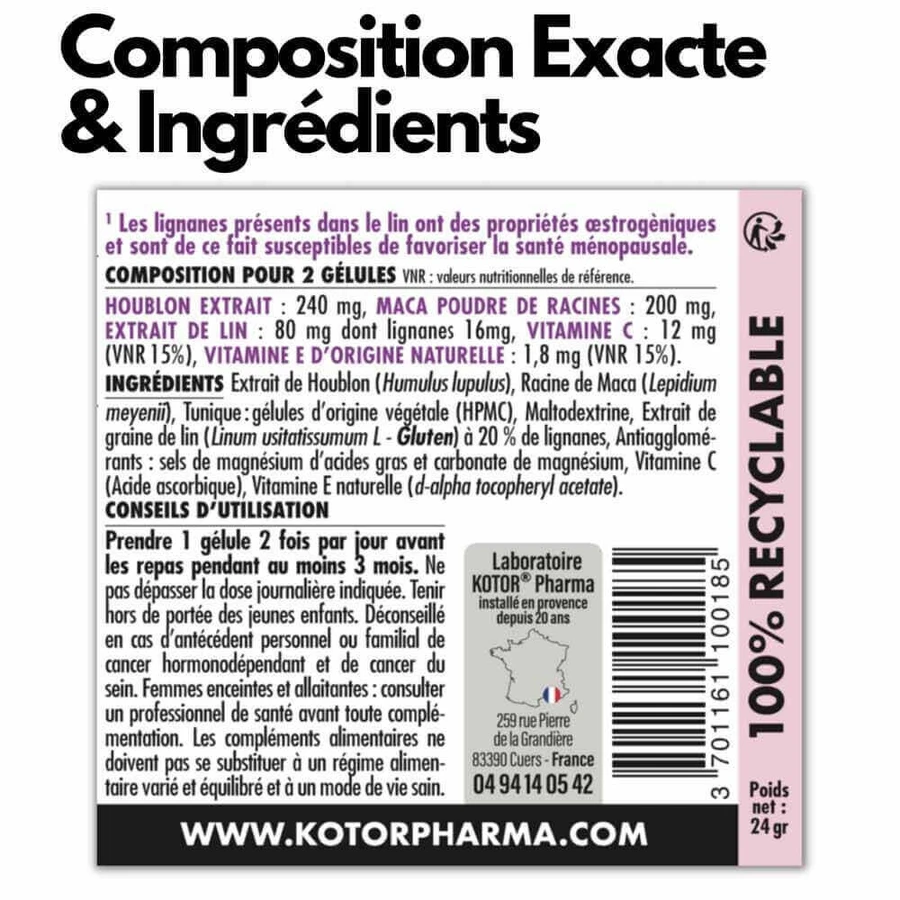Kotor Pharma Meno 45 Менопауза и пременопауза 60 капсул: цены и характеристики