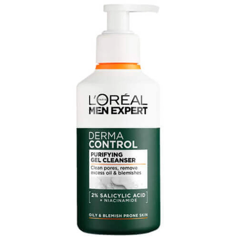 L'Oreal Men Expert Derma Control, очищающий гель для умывания лица, 60 мл: цены и характеристики