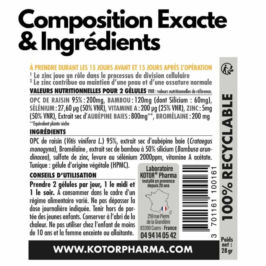 Kotor Pharma Пред-послеоперационная регенерирующая синергия 60 капсул: цены и характеристики